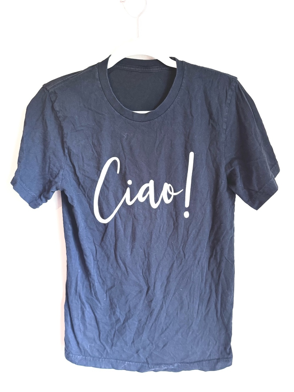 Ciao Black T Shirt Tee Paris Designer French M - Picture 2 of 5